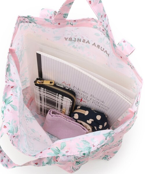 LAURA ASHLEY(ローラアシュレイ)の「フローラルエコバッグ(エコバッグ/サブバッグ・レディース・ピンク系5/サックスブルー系/ホワイト系1・00)」の11枚目の写真