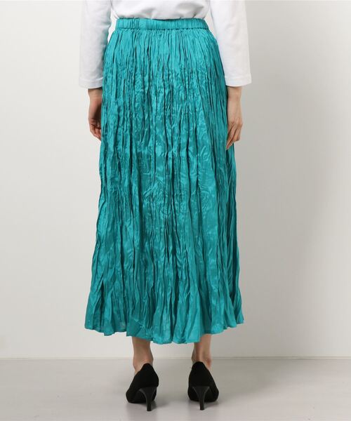 チャイハネ（チャイハネ）の「【チャイハネ】シャンタンロングスカート（スカート・レディース・ホワイト/ブラック/ピンク/ターコイズブルー・FREE）」の7枚目の写真