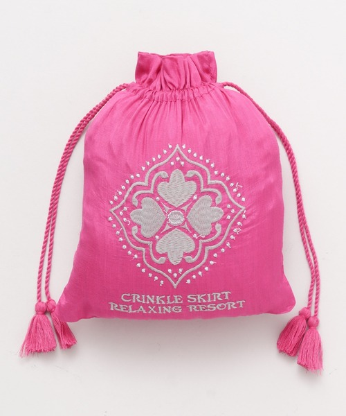 チャイハネ（チャイハネ）の「【チャイハネ】シャンタンロングスカート（スカート・レディース・ホワイト/ブラック/ピンク/ターコイズブルー・FREE）」の11枚目の写真