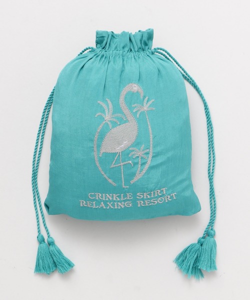 チャイハネ（チャイハネ）の「【チャイハネ】シャンタンロングスカート（スカート・レディース・ホワイト/ブラック/ピンク/ターコイズブルー・FREE）」の6枚目の写真