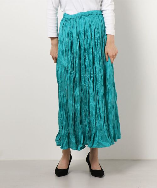 チャイハネ（チャイハネ）の「【チャイハネ】シャンタンロングスカート（スカート・レディース・ホワイト/ブラック/ピンク/ターコイズブルー・FREE）」の18枚目の写真