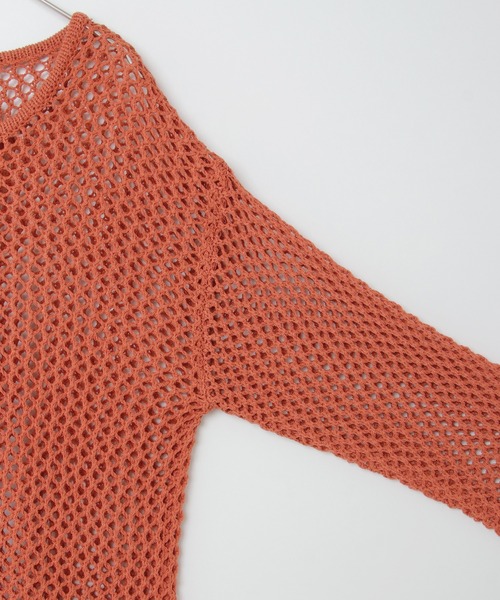 notch.（ノッチ）の「透かし編みバックリボンプルオーバー（ニット/セーター・レディース・オフホワイト/ベージュ/オレンジ/ブラック・M）」の18枚目の写真