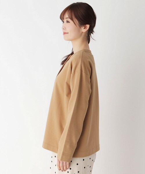 pink adobe（ピンクアドベ）の「◆【M-LL】スナップ カーディガン（カーディガン/ボレロ・レディース・チャコールグレー/ライトベージュ/キャメル/ライトグリーン・40/38/42）」の5枚目の写真