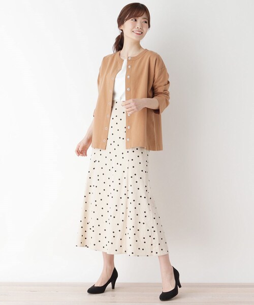 pink adobe（ピンクアドベ）の「◆【M-LL】スナップ カーディガン（カーディガン/ボレロ・レディース・チャコールグレー/ライトベージュ/キャメル/ライトグリーン・40/38/42）」の10枚目の写真