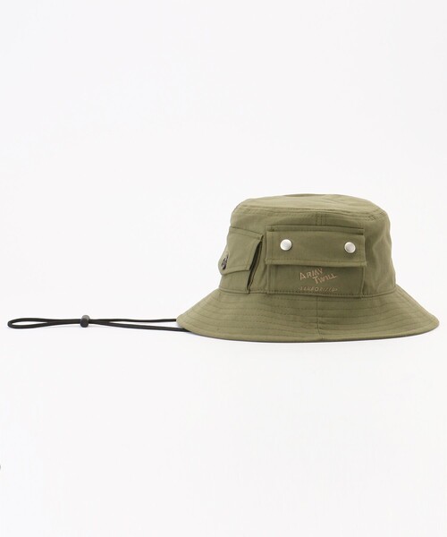 ARMY TWILL（アーミーツイル）の「ARMY TWILL/アーミーツイル 別注COMBAT HAT/コンバットハット（ハット・メンズ・ブラック/オリーブ・ﾌﾘ-）」の3枚目の写真