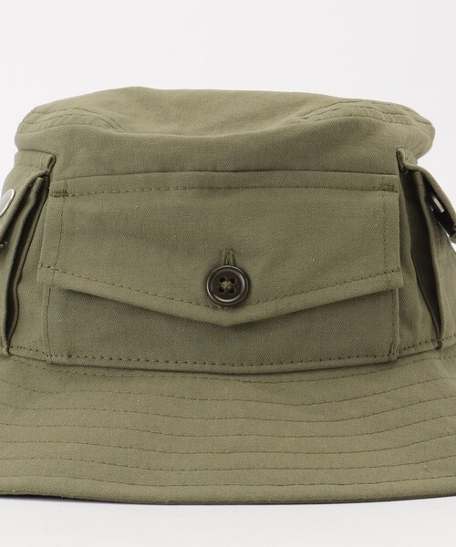ARMY TWILL（アーミーツイル）の「ARMY TWILL/アーミーツイル 別注COMBAT HAT/コンバットハット（ハット・メンズ・ブラック/オリーブ・ﾌﾘ-）」の7枚目の写真