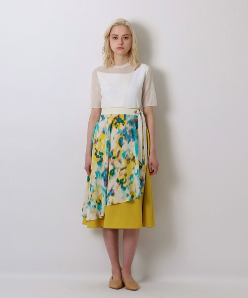 LOVELESS（ラブレス）の「マーブルコンビスカート（スカート・レディース・ネイビー/ライトイエロー・34/36）」の14枚目の写真