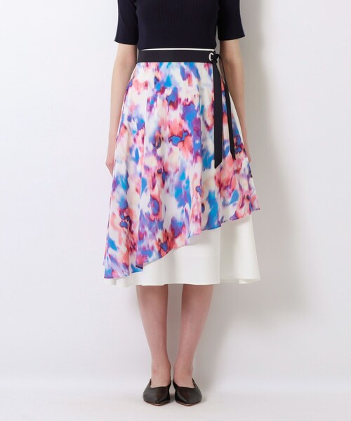 LOVELESS（ラブレス）の「マーブルコンビスカート（スカート・レディース・ネイビー/ライトイエロー・34/36）」の12枚目の写真
