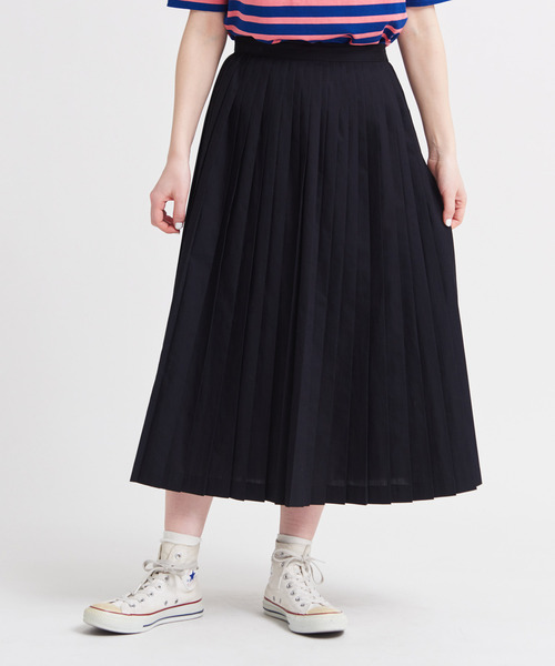 CHILD WOMAN（チャイルドウーマン）の「50ブロード プリーツスカート（スカート・レディース・ホワイト/ブラック/レッド/サックスブルー/イエロー/ピンク・FREE）」の2枚目の写真