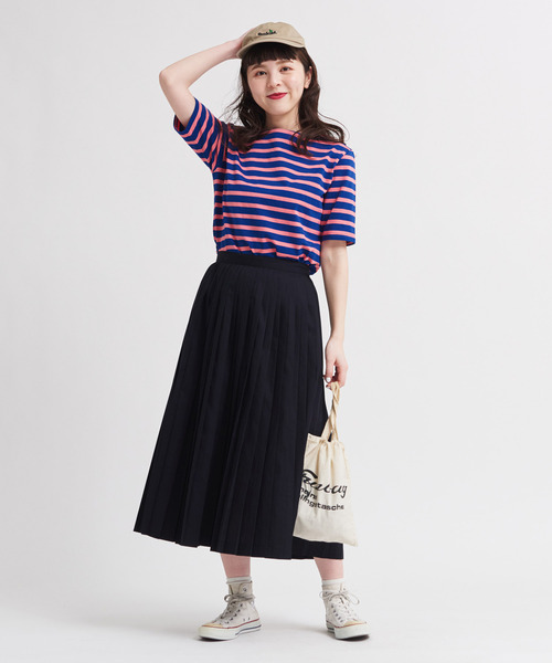 CHILD WOMAN（チャイルドウーマン）の「50ブロード プリーツスカート（スカート・レディース・ホワイト/ブラック/レッド/サックスブルー/イエロー/ピンク・FREE）」の10枚目の写真