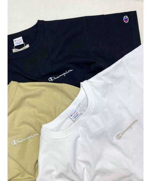 Champion（チャンピオン）の「Champion別注 ビックシルエットショートTee（Tシャツ/カットソー・レディース・ブラック/ベージュ/オフホワイト・FREE）」の10枚目の写真