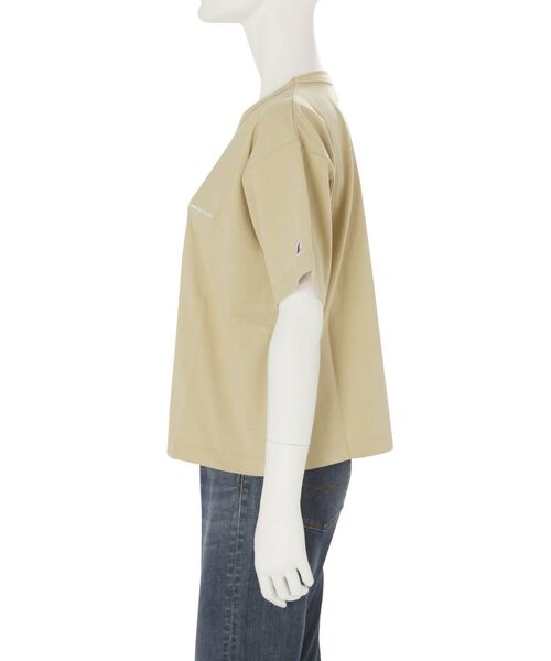 Champion（チャンピオン）の「Champion別注 ビックシルエットショートTee（Tシャツ/カットソー・レディース・ブラック/ベージュ/オフホワイト・FREE）」の8枚目の写真