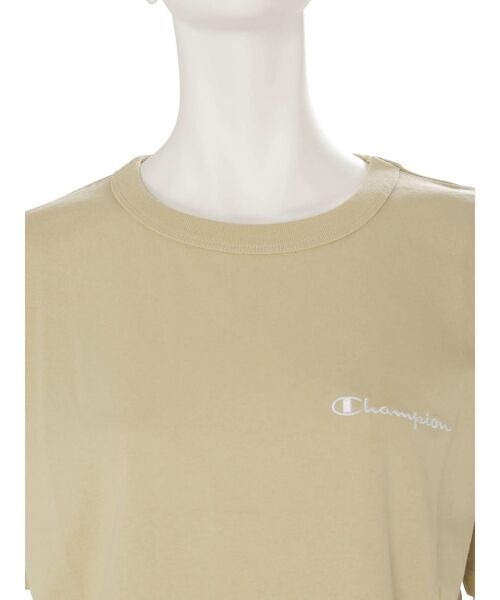 Champion（チャンピオン）の「Champion別注 ビックシルエットショートTee（Tシャツ/カットソー・レディース・ブラック/ベージュ/オフホワイト・FREE）」の15枚目の写真