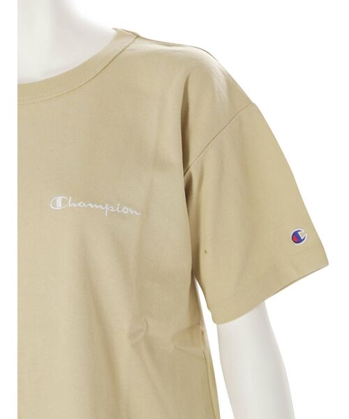 Champion（チャンピオン）の「Champion別注 ビックシルエットショートTee（Tシャツ/カットソー・レディース・ブラック/ベージュ/オフホワイト・FREE）」の17枚目の写真