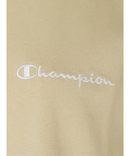 Champion（チャンピオン）の「Champion別注 ビックシルエットショートTee（Tシャツ/カットソー・レディース・ブラック/ベージュ/オフホワイト・FREE）」の18枚目の写真