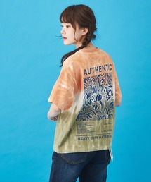 CUBE SUGAR（キューブシュガー）の「ハンドダイイング天竺 ツートーン染め Tシャツ（Tシャツ/カットソー）」