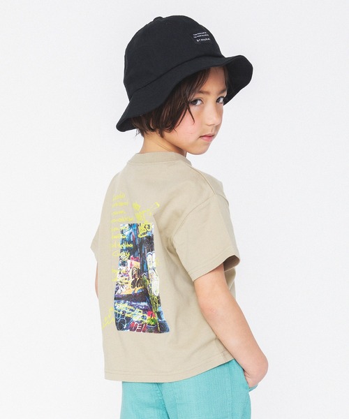 RADCHAP（ラッドチャップ）の「バックグラフィック半袖Tシャツ（Tシャツ/カットソー・キッズ・ブラック/ベージュ/グレー・90cm/110cm/100cm/120cm/130cm/140cm/150cm）」の3枚目の写真