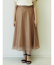 オーガンジーフレアスカート