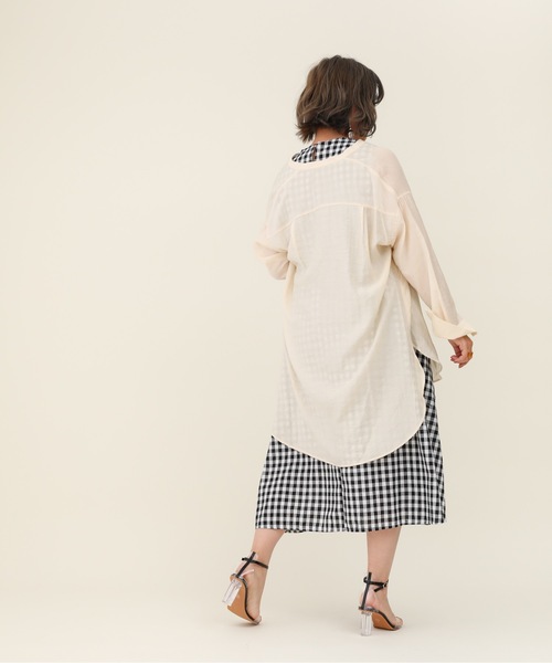 sakishimatokyo（サキシマトーキョー）の「【ZOZO限定】サキシマamp「チェック柄ボリュームワンピース」（ワンピース・レディース・グリーン/ブラック・FREE）」の3枚目の写真