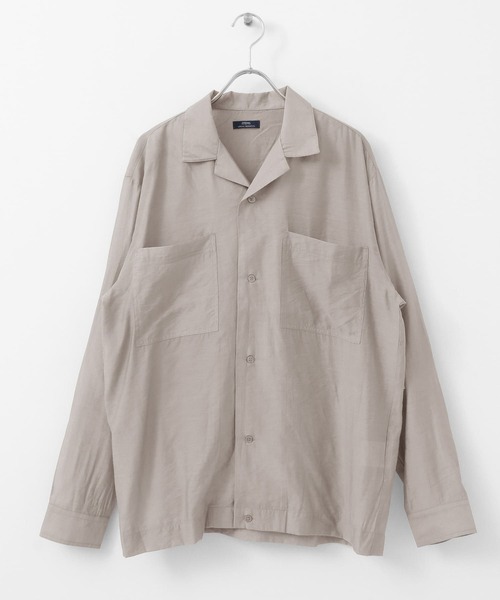 ITEMS URBANRESEARCH（アイテムズ アーバンリサーチ）の「レーヨン混 両ポケオープンカラーシャツ（シャツ/ブラウス・メンズ・レッド/ブラック/ベージュ・MEDIUM/LARGE）」の14枚目の写真