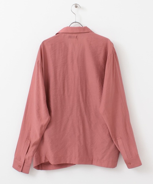 ITEMS URBANRESEARCH（アイテムズ アーバンリサーチ）の「レーヨン混 両ポケオープンカラーシャツ（シャツ/ブラウス・メンズ・レッド/ブラック/ベージュ・MEDIUM/LARGE）」の8枚目の写真