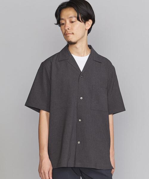 BEAUTY&YOUTH UNITED ARROWS(ビューティーアンドユースユナイテッドアローズ)の「BY リネンタッチ オープンカラー リラックスレギュラー シャツ(シャツ/ブラウス・メンズ・ライム/ナチュラル/コバルトブルー/ダークグレー/ネイビー/マスタード・MEDIUM/X-LARGE/LARGE/SMALL)」の16枚目の写真