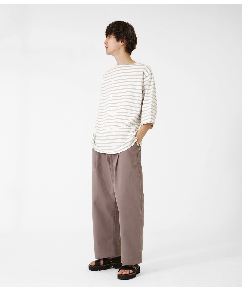 BALLAST ARK（バラストアーク）の「BALLAST ARK / バラストアーク：BIG BASQUE TEE：BA03-T002[AST]（Tシャツ/カットソー・レディース・ネイビー×ホワイト/ホワイト系その他・L/M）」の18枚目の写真