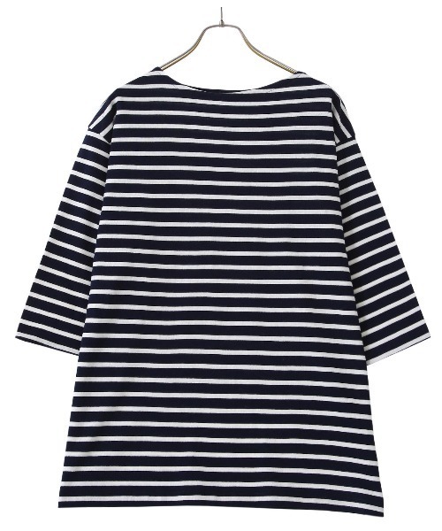 BALLAST ARK（バラストアーク）の「BALLAST ARK / バラストアーク：BIG BASQUE TEE：BA03-T002[AST]（Tシャツ/カットソー・レディース・ネイビー×ホワイト/ホワイト系その他・L/M）」の15枚目の写真