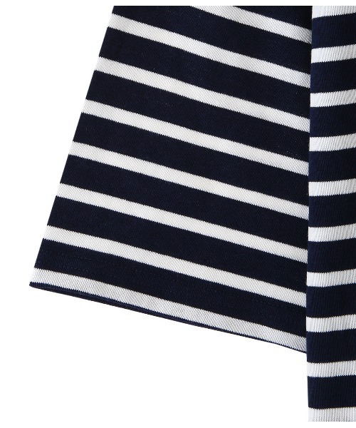 BALLAST ARK（バラストアーク）の「BALLAST ARK / バラストアーク：BIG BASQUE TEE：BA03-T002[AST]（Tシャツ/カットソー・レディース・ネイビー×ホワイト/ホワイト系その他・L/M）」の13枚目の写真