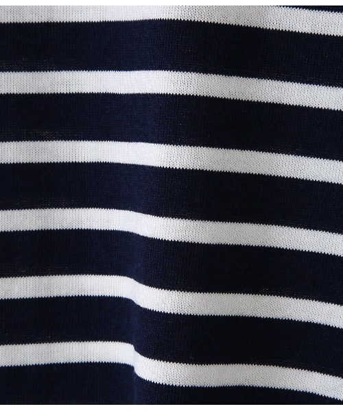 BALLAST ARK（バラストアーク）の「BALLAST ARK / バラストアーク：BIG BASQUE TEE：BA03-T002[AST]（Tシャツ/カットソー・レディース・ネイビー×ホワイト/ホワイト系その他・L/M）」の12枚目の写真