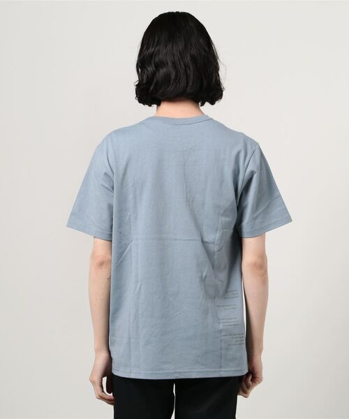 TRAP/U (トラップユー)の「16/-天竺 フロント メッセージプリント コットン 半袖 Tシャツ(Tシャツ/カットソー・メンズ・ブラック/グレイッシュブルー/ホワイト・L/M)」の12枚目の写真