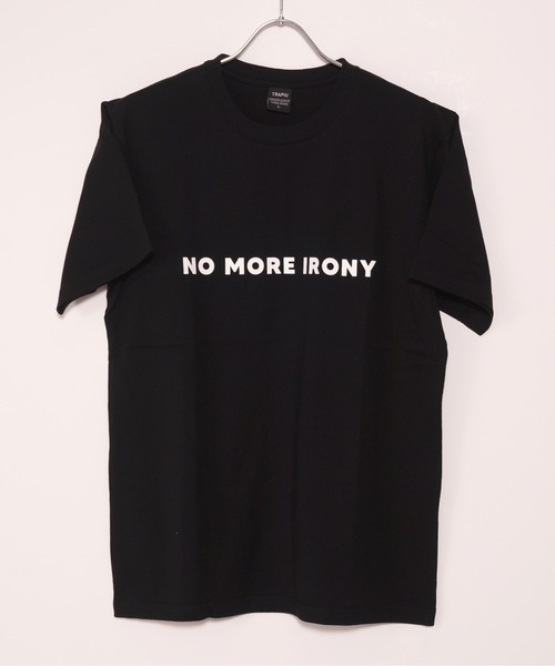 TRAP/U (トラップユー)の「16/-天竺 フロント メッセージプリント コットン 半袖 Tシャツ(Tシャツ/カットソー・メンズ・ブラック/グレイッシュブルー/ホワイト・L/M)」の9枚目の写真