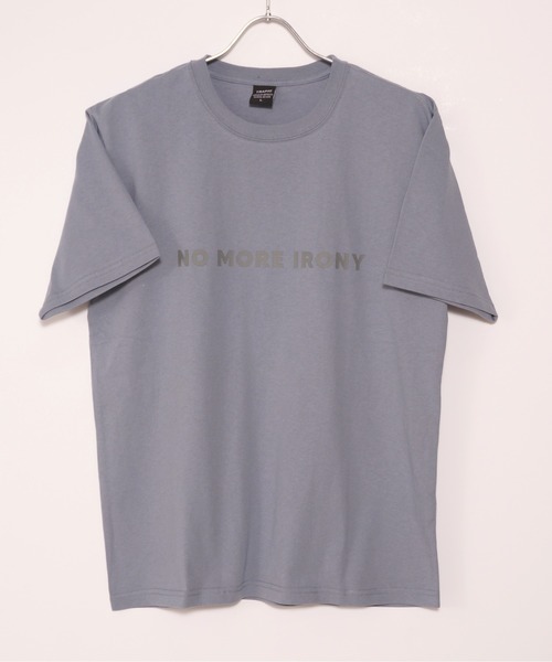 TRAP/U (トラップユー)の「16/-天竺 フロント メッセージプリント コットン 半袖 Tシャツ(Tシャツ/カットソー・メンズ・ブラック/グレイッシュブルー/ホワイト・L/M)」の7枚目の写真