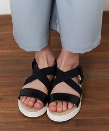 [KIDS]クロスゴムフラットサンダル[WEB限定サイズ]