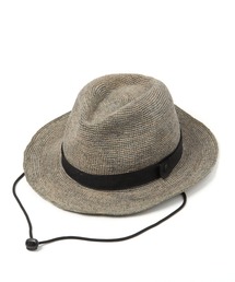 畳める中折れラフィアハット