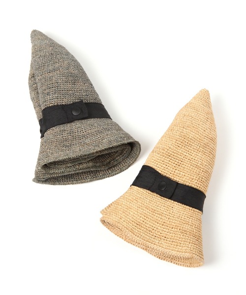 studio CLIP（スタディオクリップ）の「畳める中折れラフィアハット（ハット・レディース・ナチュラル/ブラウン/グレー・FREE）」の8枚目の写真