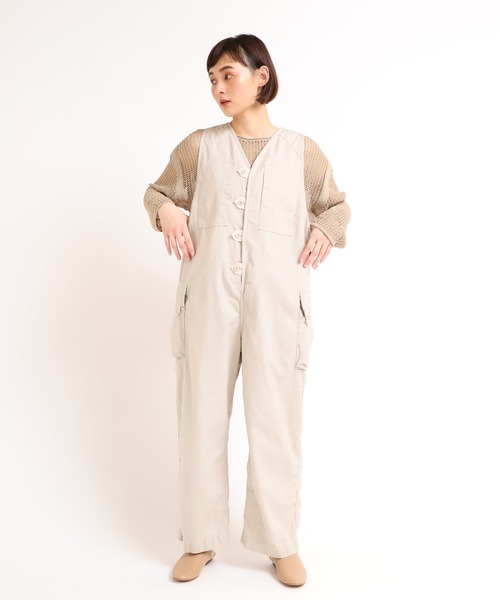 RNA-N（アールエヌエーエヌ）の「K2536 メッシュ編みビッグプルオーバー（ニット/セーター・レディース・オフホワイト/ベージュ/ブラウン・MEDIUM）」の10枚目の写真