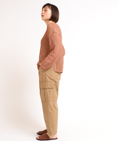 RNA-N（アールエヌエーエヌ）の「K2536 メッシュ編みビッグプルオーバー（ニット/セーター・レディース・オフホワイト/ベージュ/ブラウン・MEDIUM）」の15枚目の写真