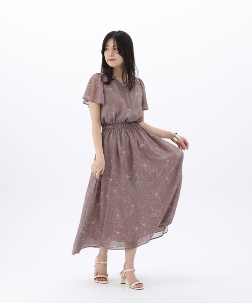 Fabulous Angela（ファビュラスアンジェラ）の「オリジナルラインフラワー楊柳ワンピース（ワンピース・レディース・ピンク/モカ・FREE）」の16枚目の写真