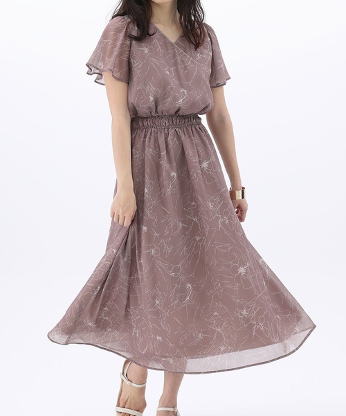 Fabulous Angela（ファビュラスアンジェラ）の「オリジナルラインフラワー楊柳ワンピース（ワンピース・レディース・ピンク/モカ・FREE）」の22枚目の写真