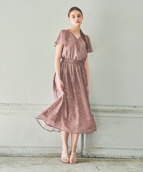 Fabulous Angela（ファビュラスアンジェラ）の「オリジナルラインフラワー楊柳ワンピース（ワンピース・レディース・ピンク/モカ・FREE）」の15枚目の写真