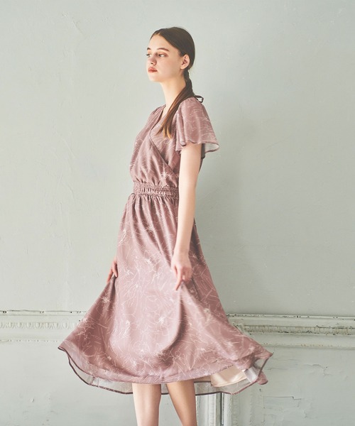 Fabulous Angela（ファビュラスアンジェラ）の「オリジナルラインフラワー楊柳ワンピース（ワンピース・レディース・ピンク/モカ・FREE）」の21枚目の写真