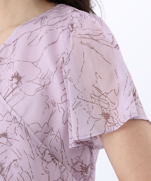 Fabulous Angela（ファビュラスアンジェラ）の「オリジナルラインフラワー楊柳ワンピース（ワンピース・レディース・ピンク/モカ・FREE）」の20枚目の写真