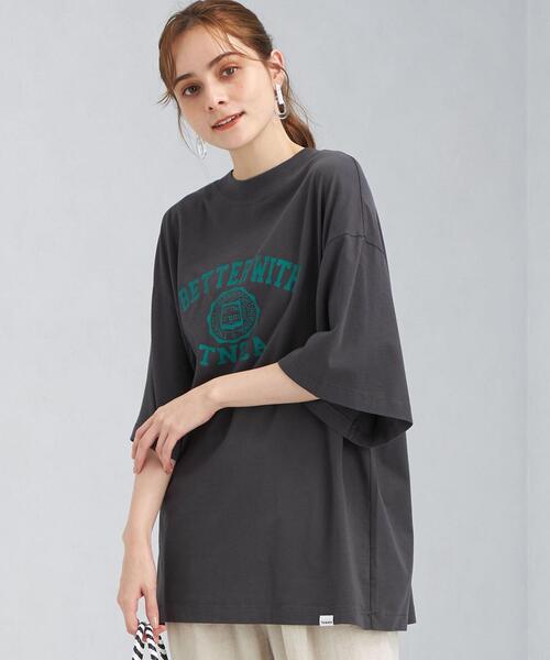 green label relaxing（グリーンレーベルリラクシング）の「＜ Tanacana (タナカーナ) ＞ プリント ショートスリーブ Tシャツ [ カットソー ]（Tシャツ/カットソー・レディース・ホワイト/ベージュ/ダークグレー・FREE）」の16枚目の写真