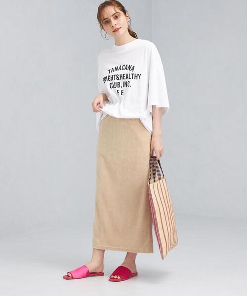 green label relaxing（グリーンレーベルリラクシング）の「＜ Tanacana (タナカーナ) ＞ プリント ショートスリーブ Tシャツ [ カットソー ]（Tシャツ/カットソー・レディース・ホワイト/ベージュ/ダークグレー・FREE）」の20枚目の写真
