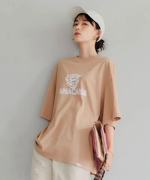 green label relaxing（グリーンレーベルリラクシング）の「＜ Tanacana (タナカーナ) ＞ プリント ショートスリーブ Tシャツ [ カットソー ]（Tシャツ/カットソー・レディース・ホワイト/ベージュ/ダークグレー・FREE）」の22枚目の写真