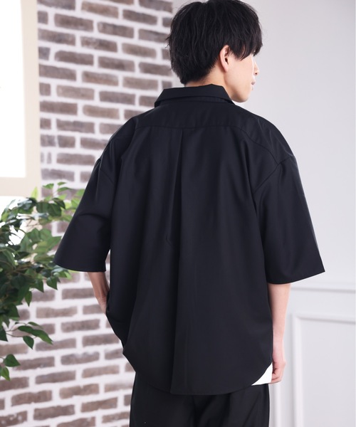 ACE SHOP（エースショップ）の「【セットアップ着用可】オーバーサイズリラックスシャツ【ファッション系YouTuberめんくろ。コラボ】（シャツ/ブラウス・メンズ・ブラック/ベージュ・MEDIUM/LARGE）」の10枚目の写真