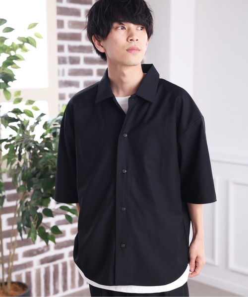 ACE SHOP（エースショップ）の「【セットアップ着用可】オーバーサイズリラックスシャツ【ファッション系YouTuberめんくろ。コラボ】（シャツ/ブラウス・メンズ・ブラック/ベージュ・MEDIUM/LARGE）」の19枚目の写真