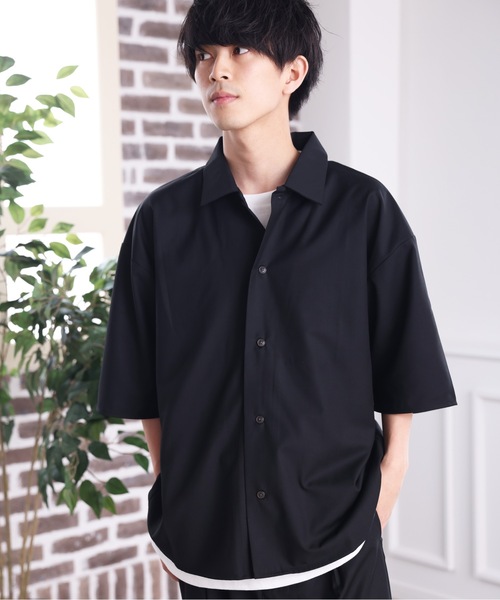 ACE SHOP（エースショップ）の「【セットアップ着用可】オーバーサイズリラックスシャツ【ファッション系YouTuberめんくろ。コラボ】（シャツ/ブラウス・メンズ・ブラック/ベージュ・MEDIUM/LARGE）」の20枚目の写真