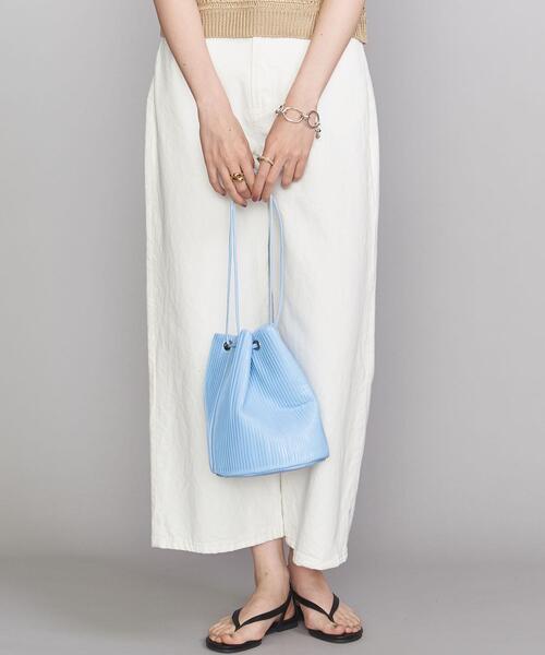 BEAUTY&YOUTH UNITED ARROWS（ビューティーアンドユースユナイテッドアローズ）の「BY スマートプリーツ ドロストショルダーバッグ ◆（ショルダーバッグ・レディース・ライトブルー/ブラック/オフホワイト・FREE）」の10枚目の写真